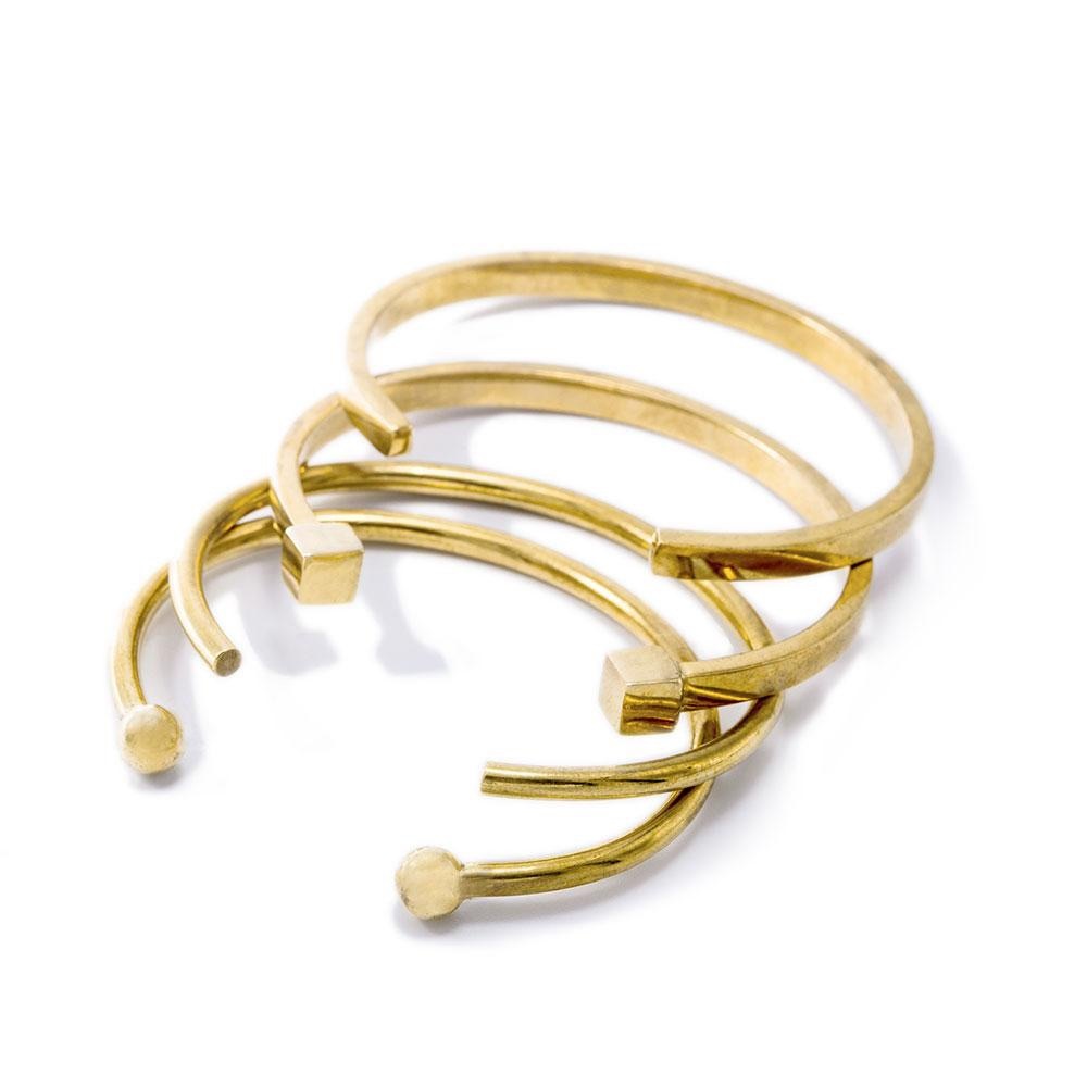 SOKO Mixed Shapes Stacking Cuff Bracelets